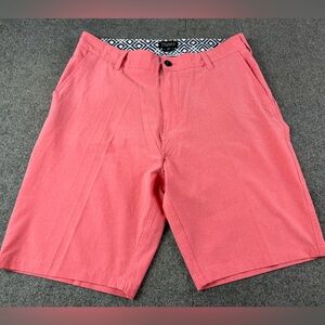 Trunks Mens Flat Front Multi Functional 10" Shorts Size 34 Coral Pink